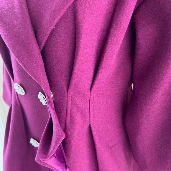 Dabuwawa Female Vintage 60/50 Era Exquisites Double Diamond Button Wool … - Picture 7 of 16